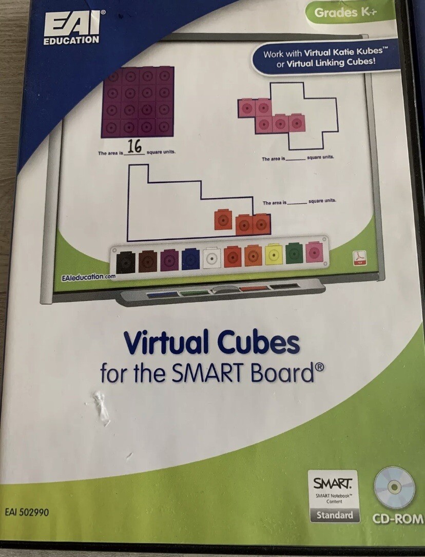 EAI Educatin Virtual Pattern Blocks Cubes & Two Color Counters For Smart Board