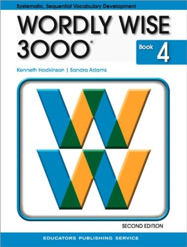 WORDLY WISE 3000, BOOK 4, 2ND EDITION By Kenneth Hodkinson & Sandra Adams *Mint*