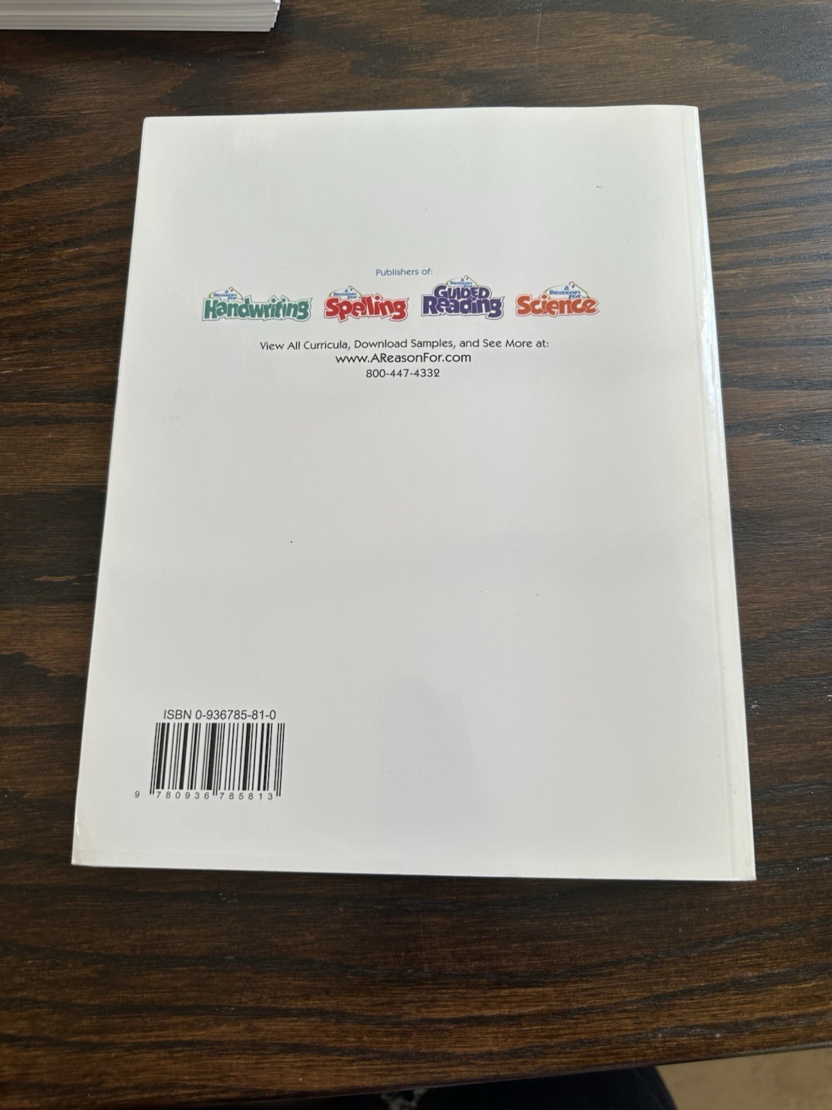 A Reason for Handwriting Comprehensive Teacher Guidebook Teacher’s Ed PB 2007
