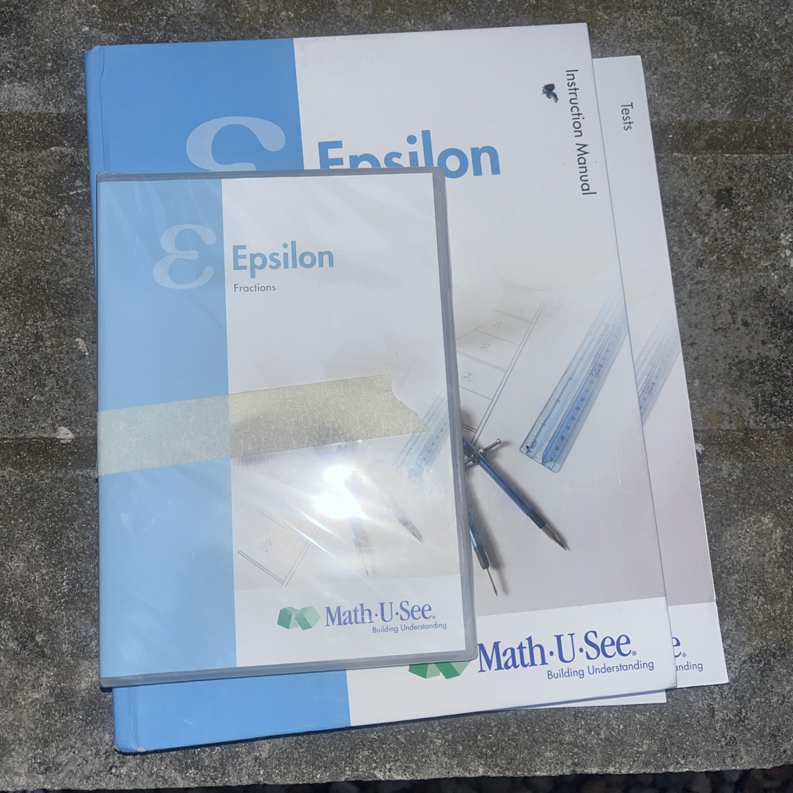 Math U See Epsilon MUS Set Lot Instruction Manual DVD Test Books New Homeschool