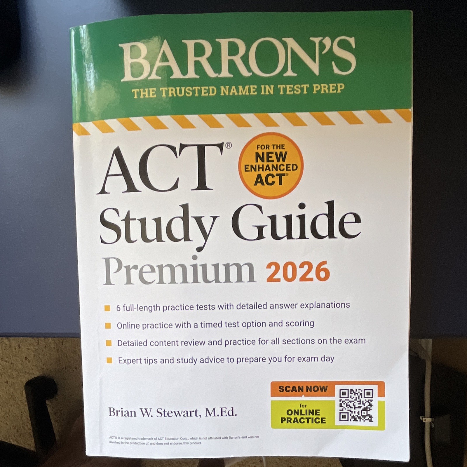 Barron’s ACT Study Guide Premium 2026 by Brian W. Stewart, M.Ed. + Online