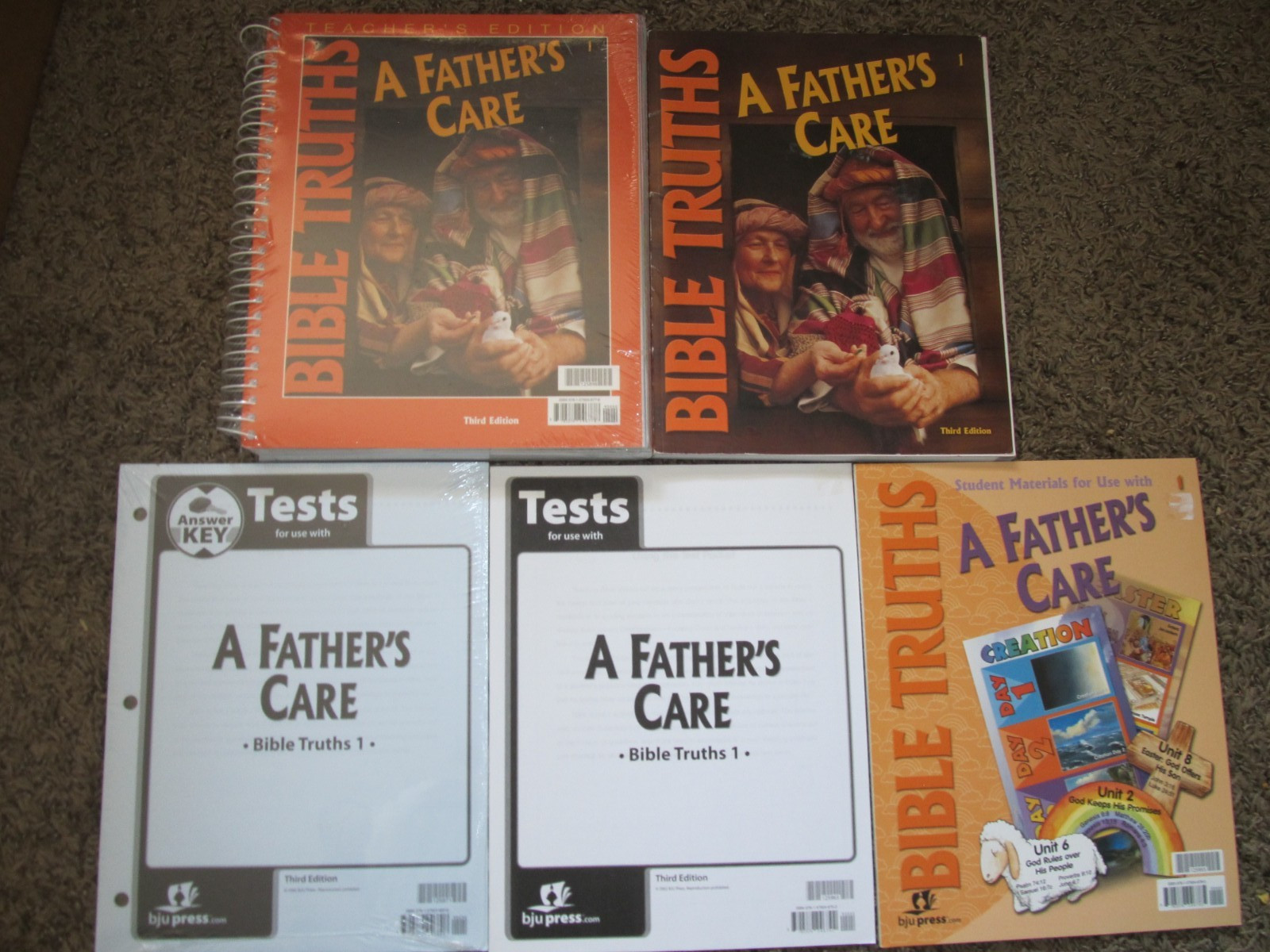 Bob Jones BIBLE TRUTHS A FATHER’S CARE 1st Grade 1 Complete SET Student Teacher