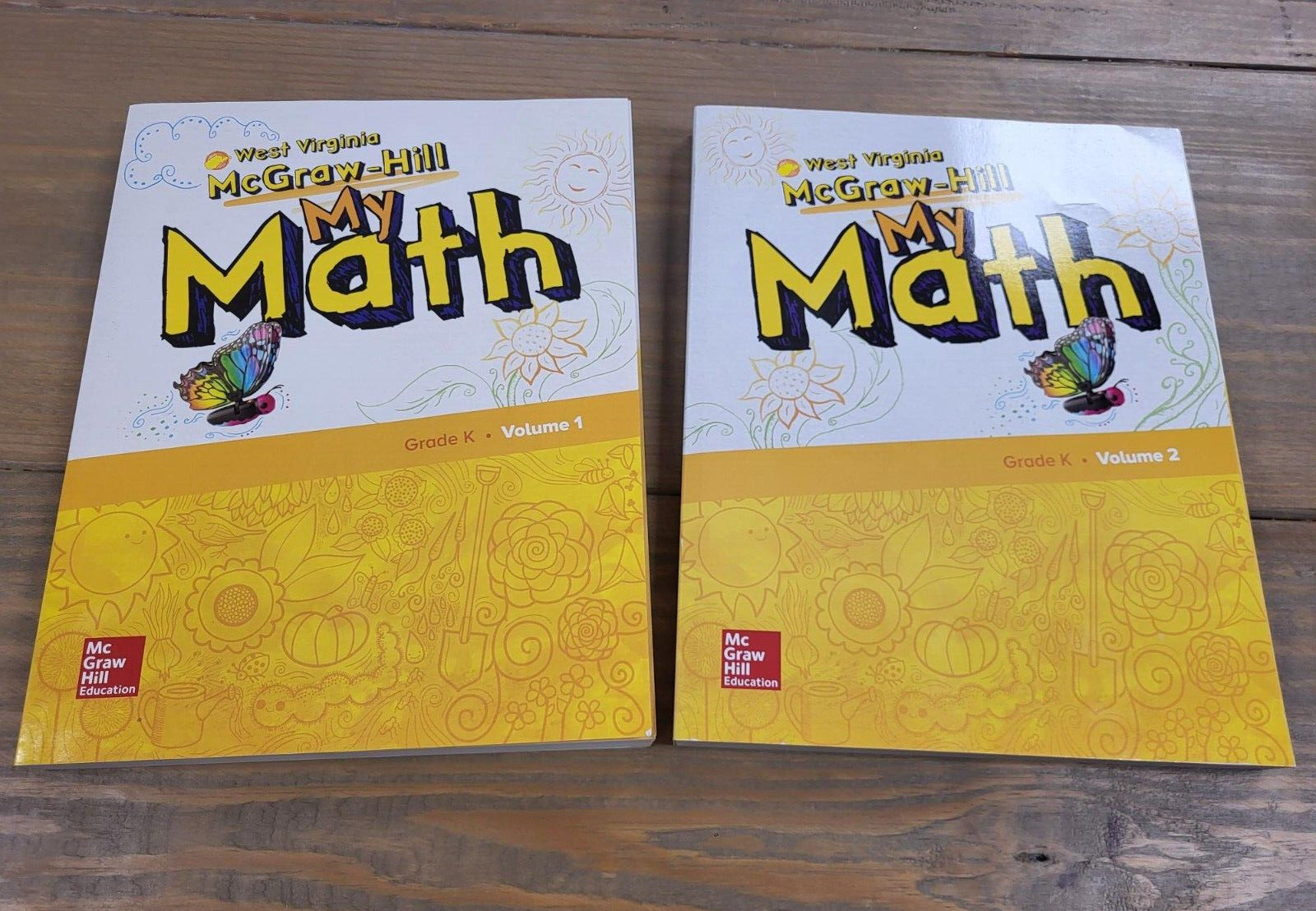 NEW -McGraw Hill My Math Student Workbooks Vol 1 & 2 Grade K Published 2019 (WV)