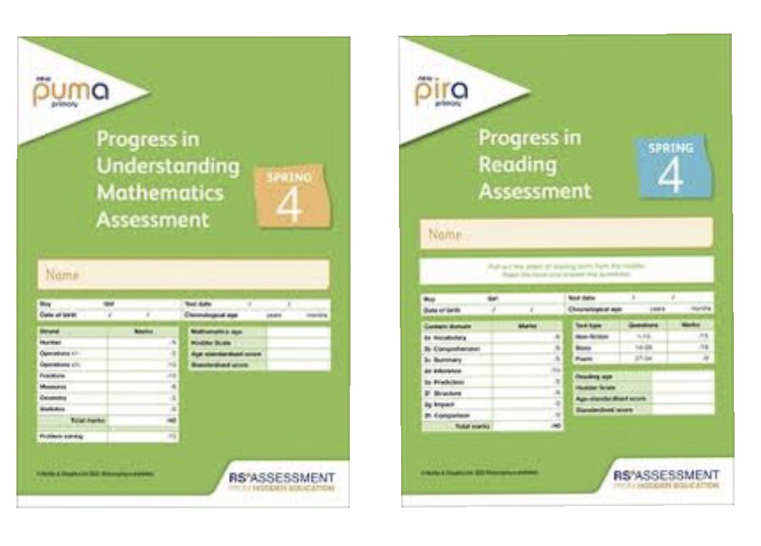 NEW PUMA & PIRA Test Papers – YEAR 4 [SPRING] With Mark Scheme (Answers)