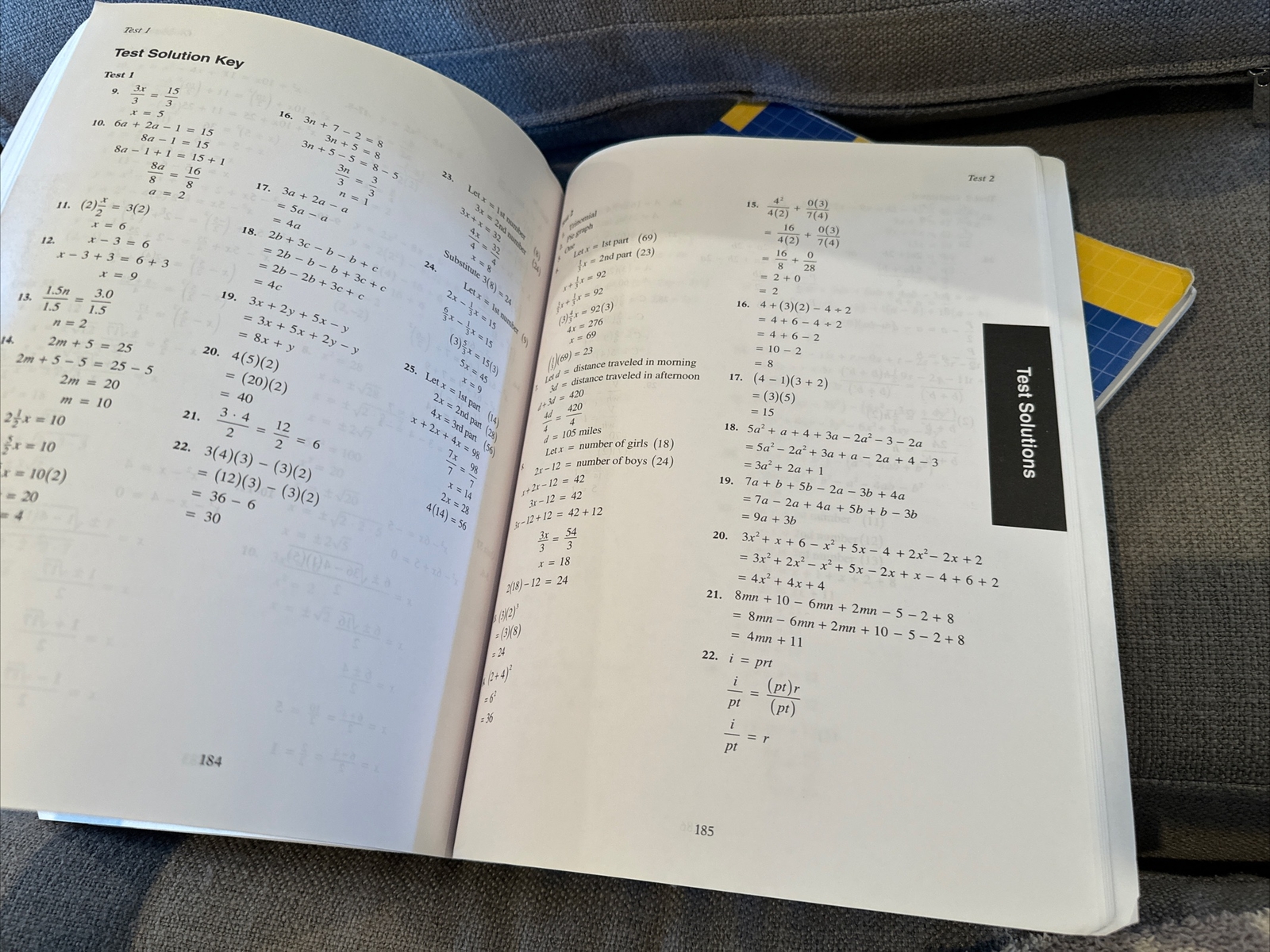 A Beka Algebra 1 Solution Key and Test Quiz Key
