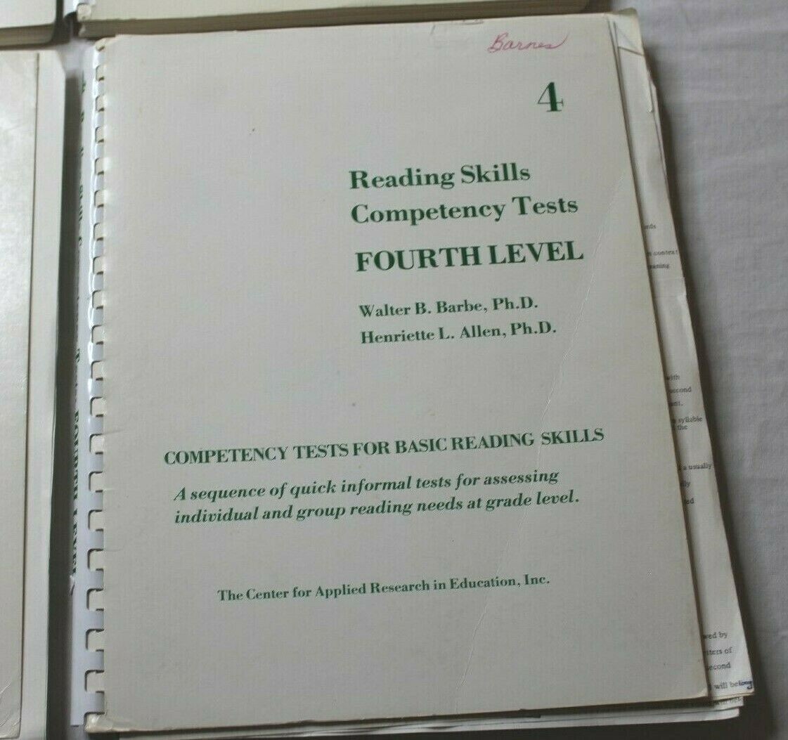 Reading Skills Competency Tests For Basic Reading Skills Book Set Level 1-4
