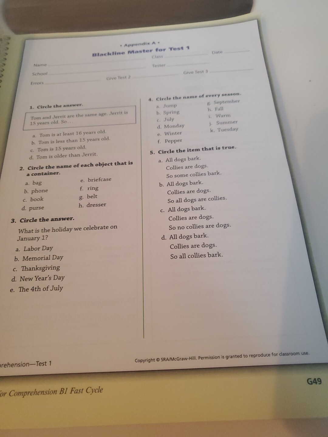 Corrective Reading Fast Cycle B1, Presentation Book (CORRECTIVE READING DECO…