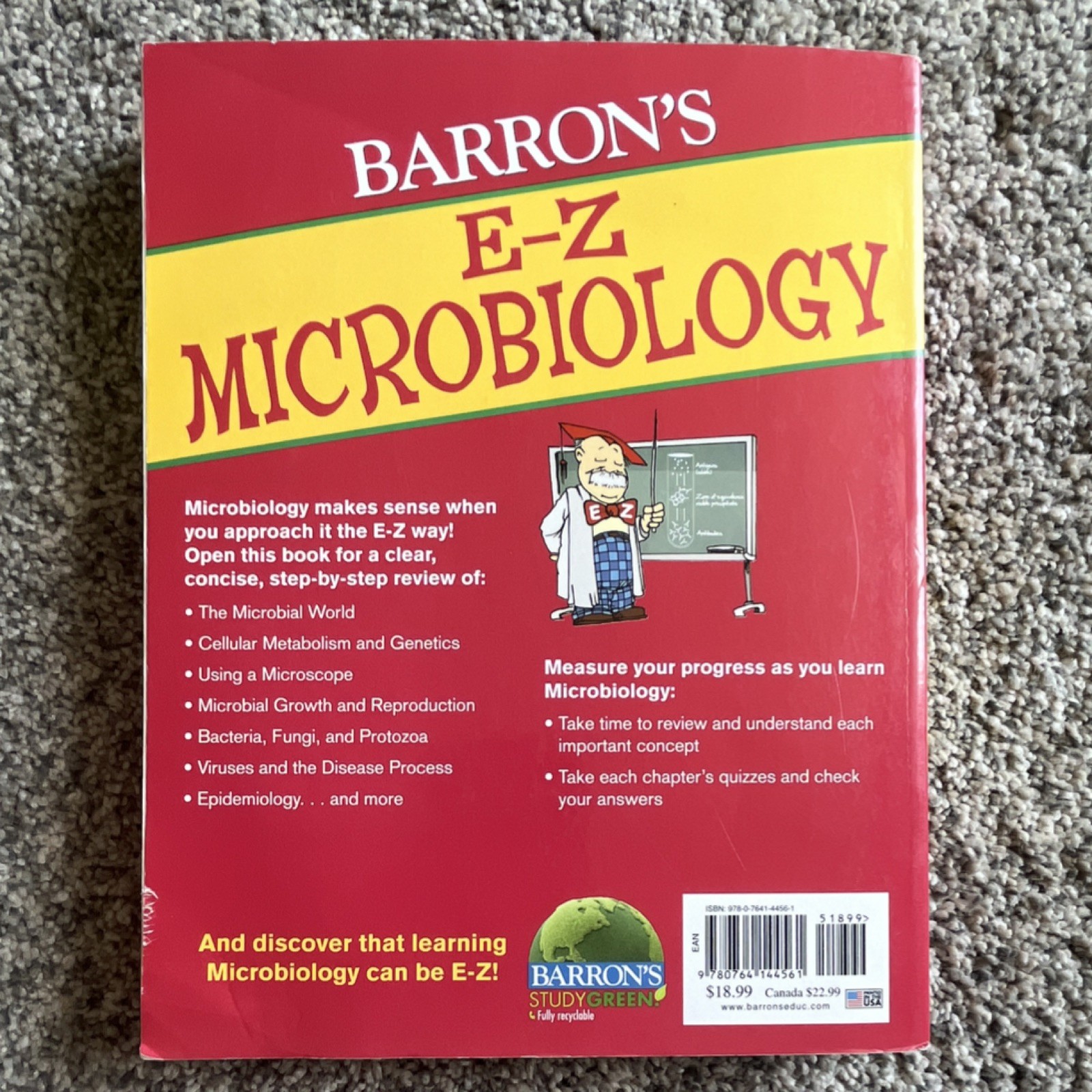 Barron’s E-Z Microbiology Study Guide by Rene Kratz Ph.D., Paperback