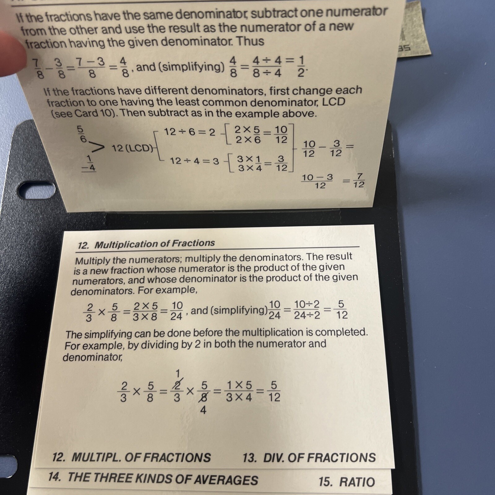 Basic Reference Math Flipper
