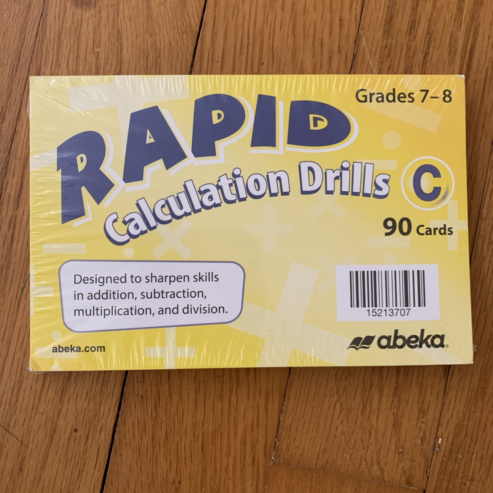 Abeka Rapid Calculation Drills C Grades 7-8 Flash Cards