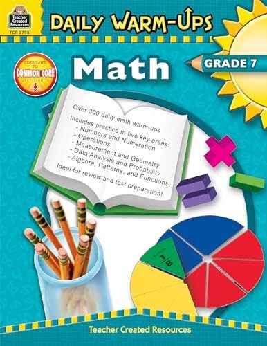 Daily Warm-Ups: Math Grade 7: – Paperback, by Roddy Heath; Teacher – Very Good o