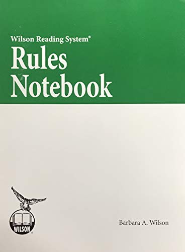 Rules Notebook (Wilson Reading Syst…, Barbara A. Wils