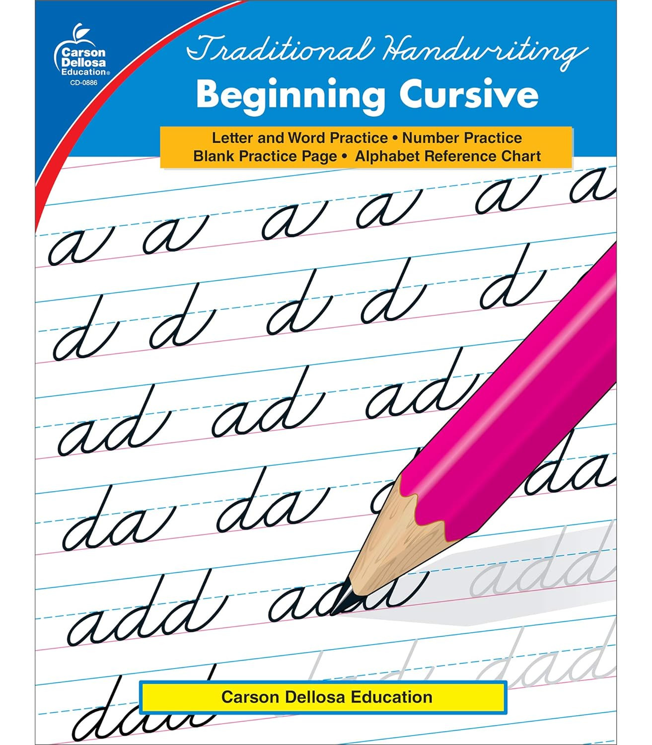 Carson Dellosa Beginning Cursive Handwriting Workbook, Traditional Writing Book