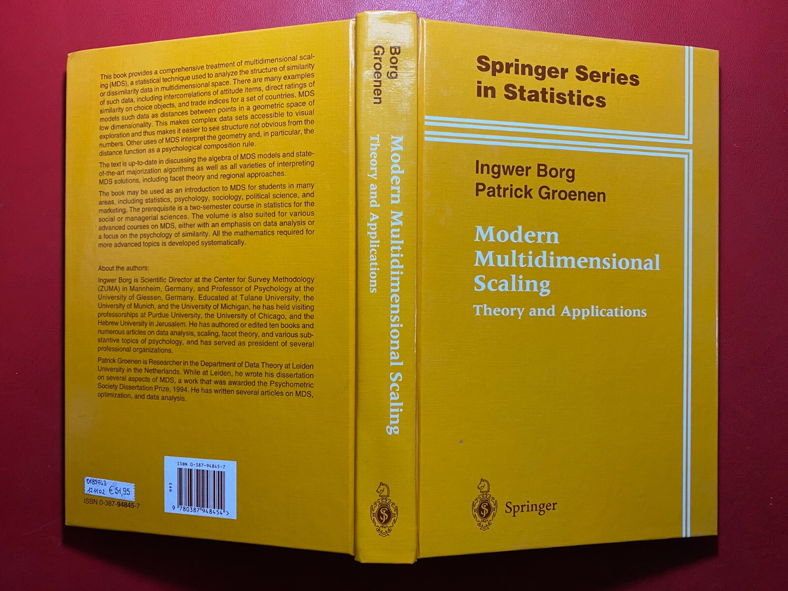 BORG GROENEN – MODERN MULTIDIMENSIONAL SCALING MDS Ed.Springer (1997) Statistica