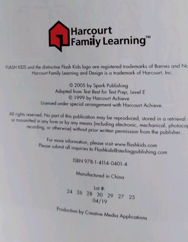 Grade 5 Test Prep Work Book (Paperback, 2005)