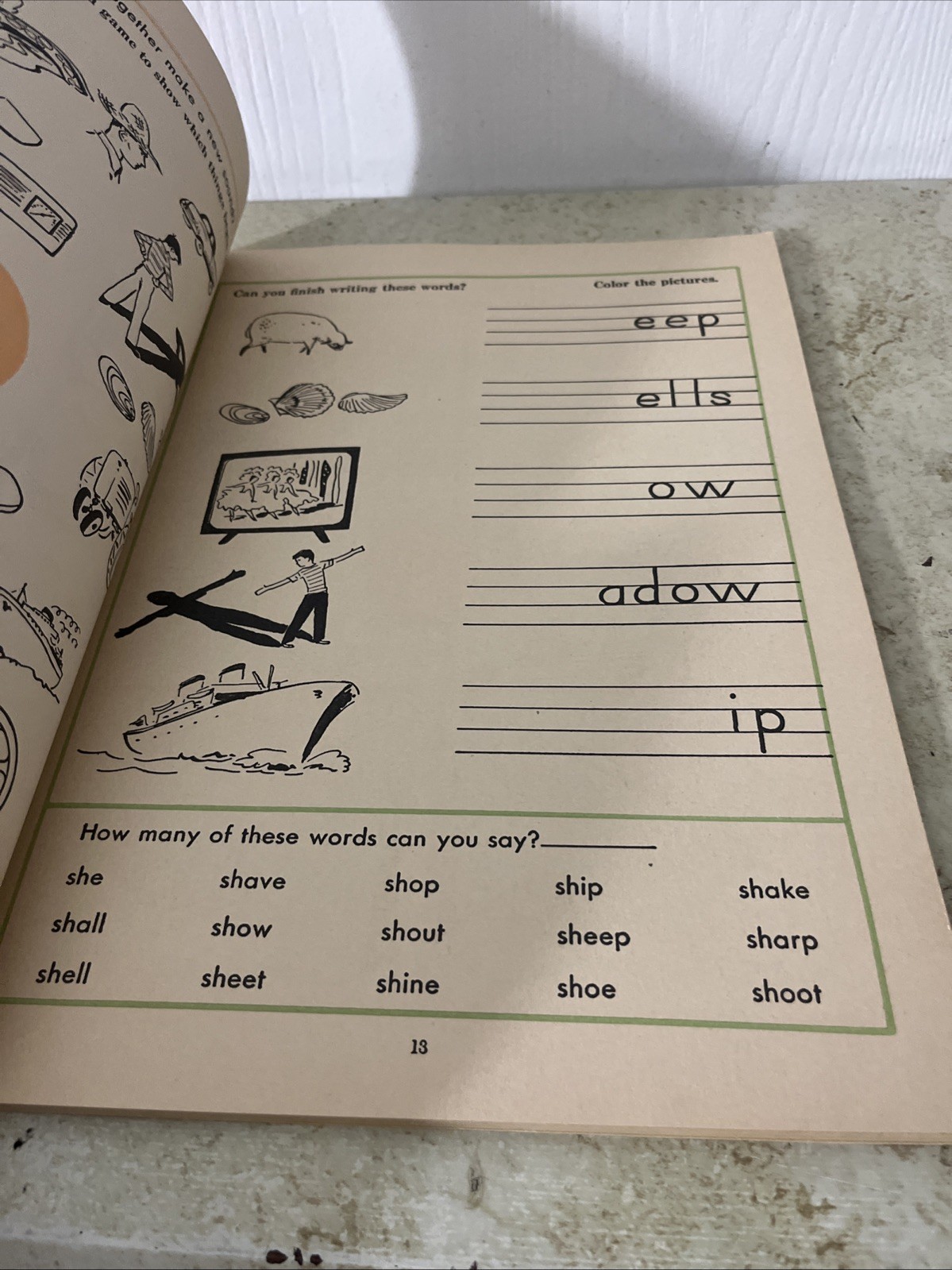 Fun with Phonics Book, Help yourself Series, Vintage 1956 workbook Whitman