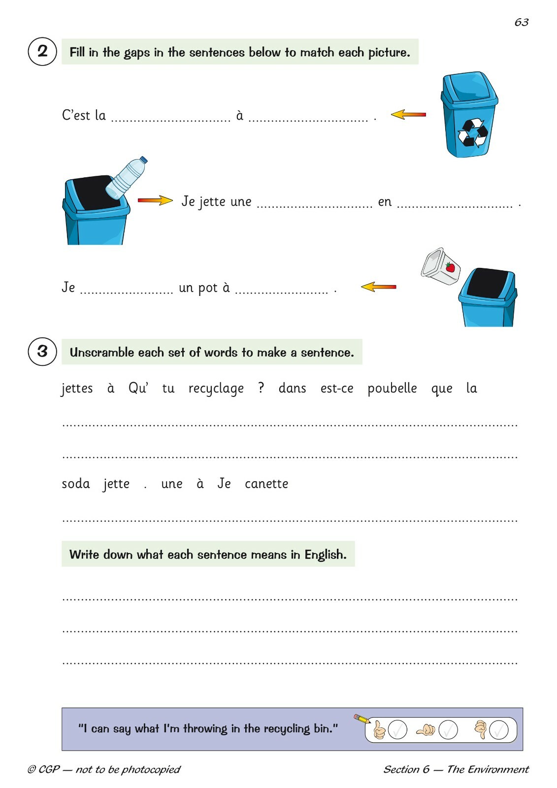 KS2 Year 5 French Targeted Question Book with Answer Ages 9-10 CGP