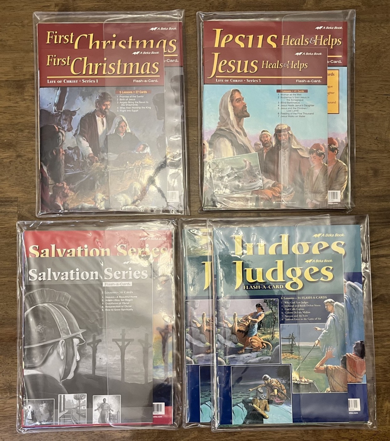 Abeka LOT Large Bible Flash-A-Card Lessons: Christmas Jesus Salvation Judges