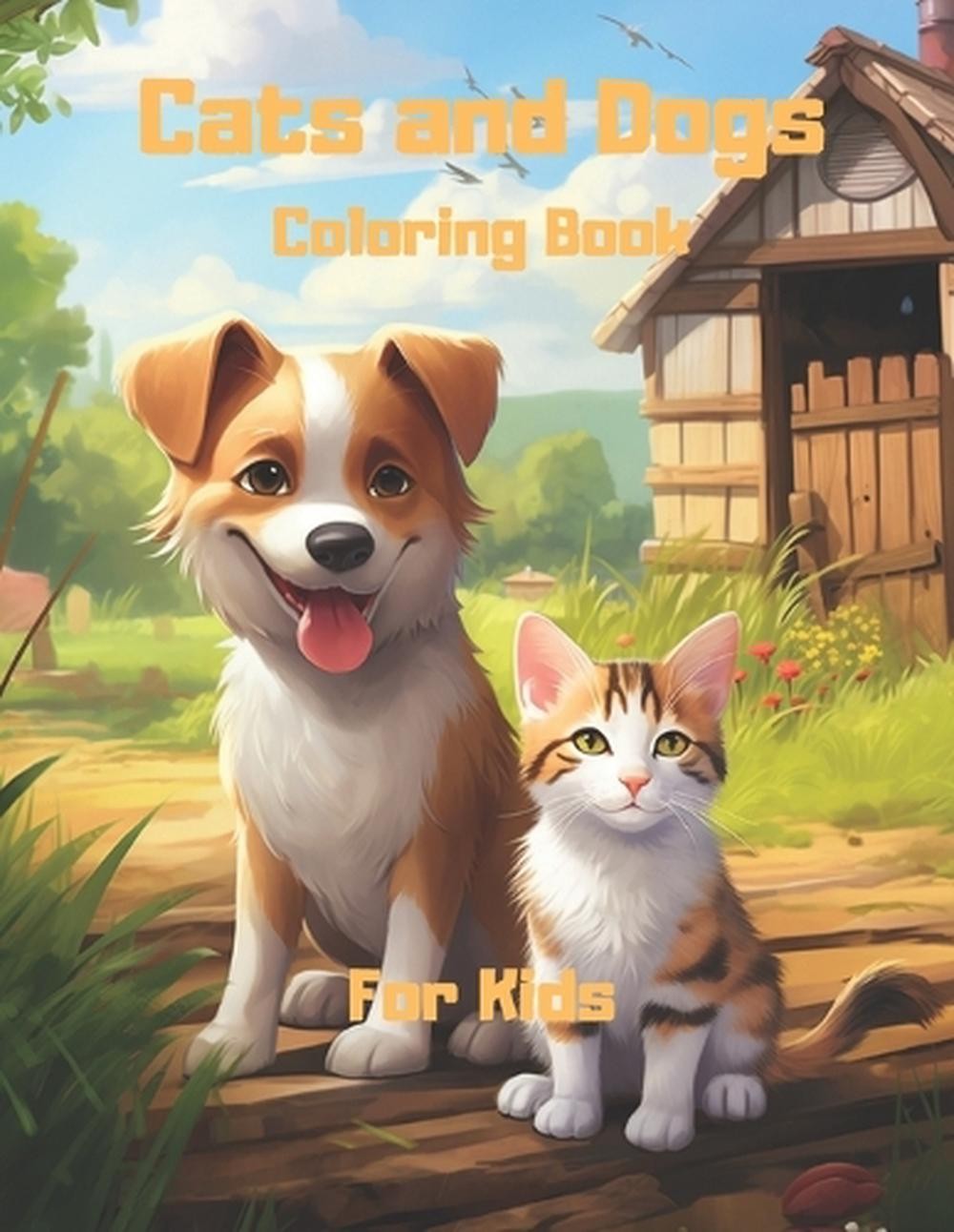Paws & Purrs: Cute Cats and Dogs Coloring Book by Karim Gomaa Paperback Book