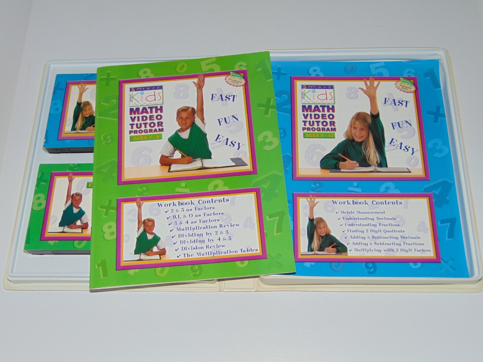 Math Video Tutor – VHS Set – Elementary Level 2 – Ages 7-12