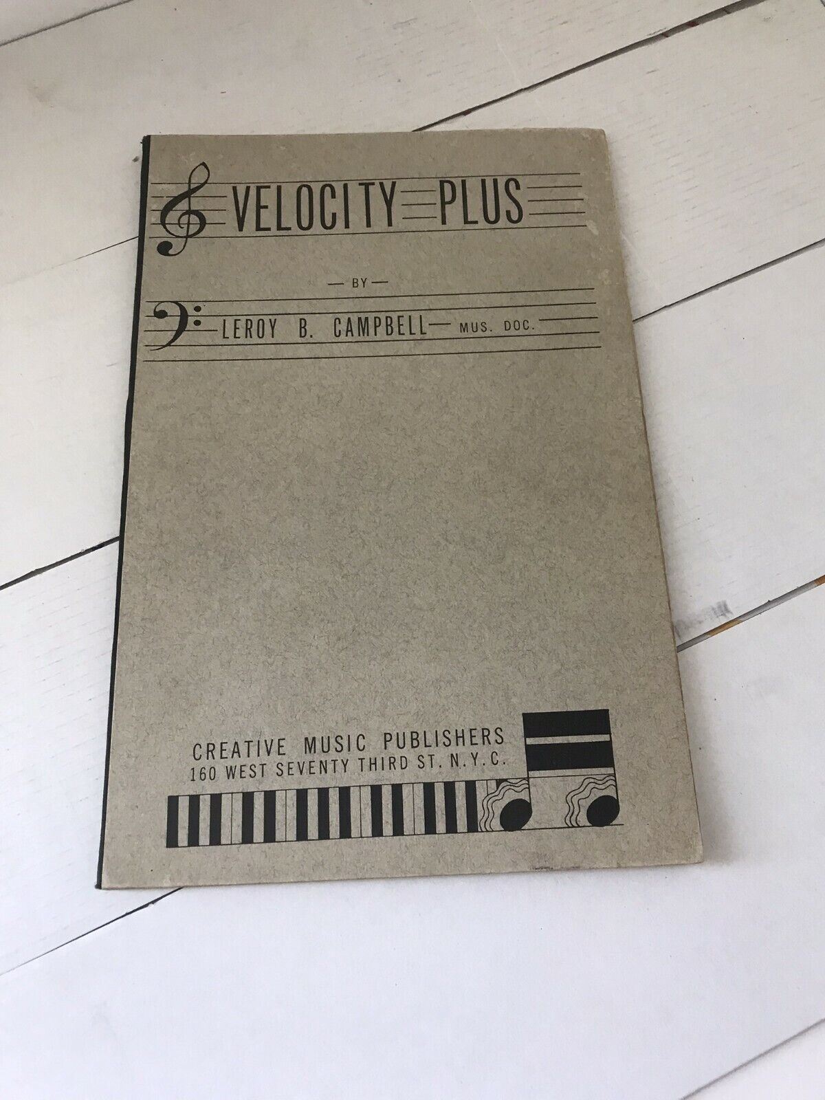 Velocity Plus By Leroy B. Campbell 1940, Author signed & dated + Course Receipt