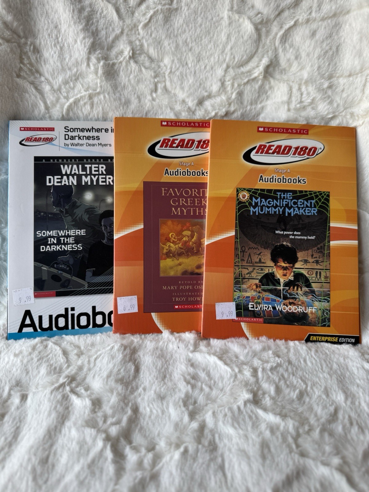Read 180 Audio Books: The Darkness, Favorite Greek Myths, The Mummy Maker