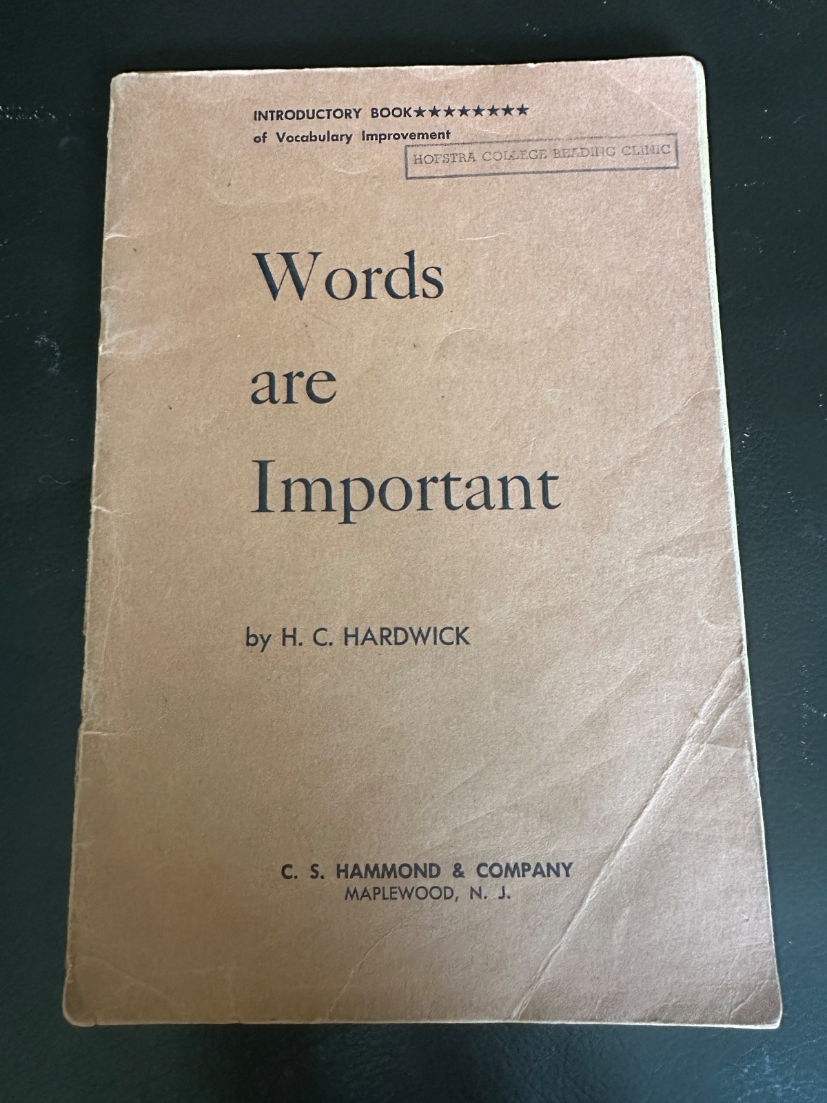 Vintage 1959 ~ Words are Important ~ HC Hardwick C S Hammond & Co vocabulary