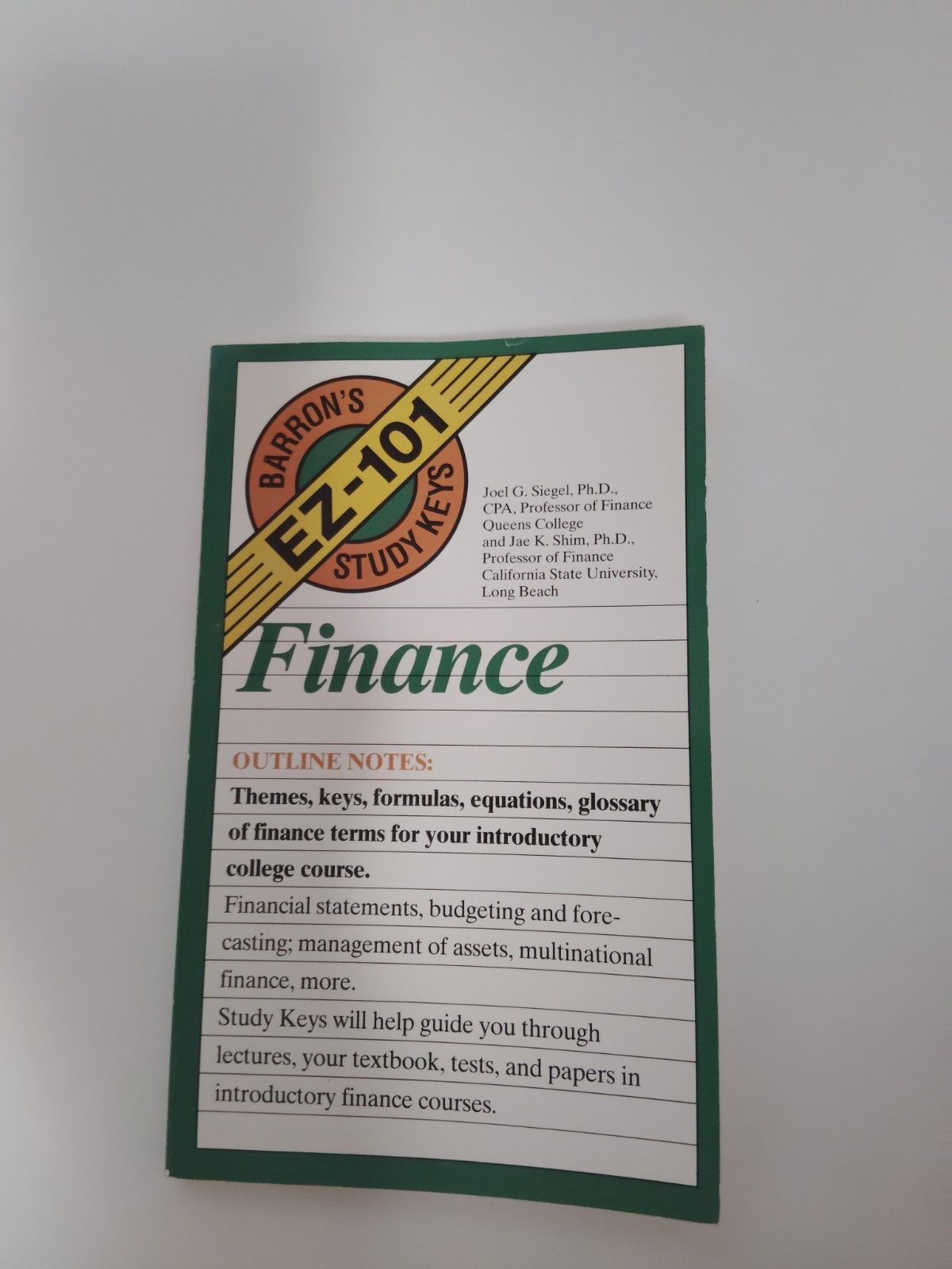 Barron’s EZ-101 Study Keys Finance 1991 Made In America
