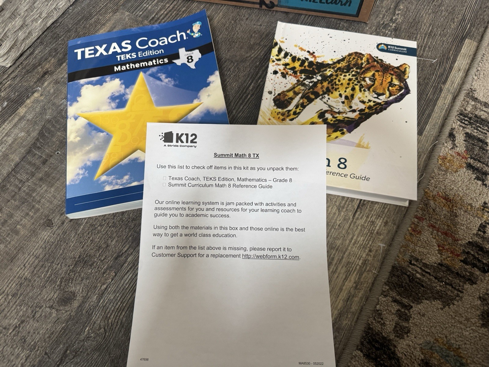 K12 Grade 8 Math Summit TX Texas Coach TEKS Workbook Set New Open Box