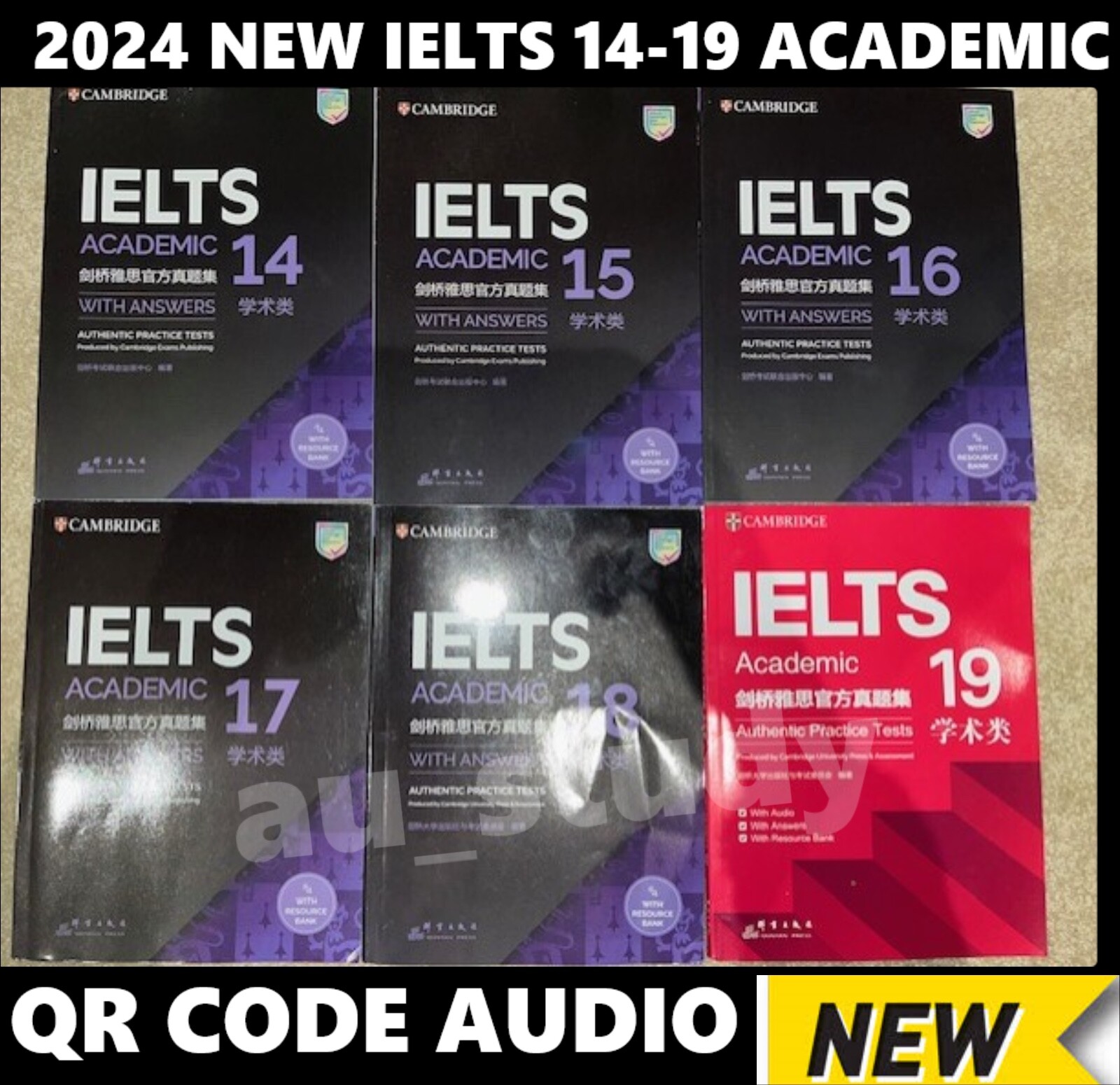 2024 AU STOCK NEW Cambridge IELTS 14 15 16 17 18 19 Academic Books+A nswer Key