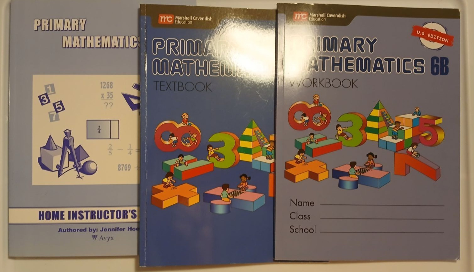 Primary Mathematics Workbook, Textbook, Home Instructors Guide Set 6B