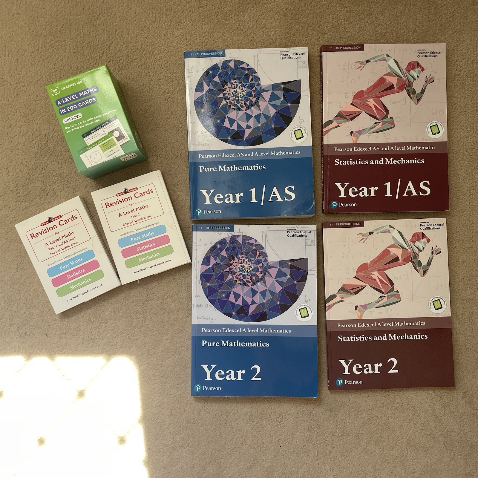 Edexcel A-Level Maths Textbooks And Flashcards