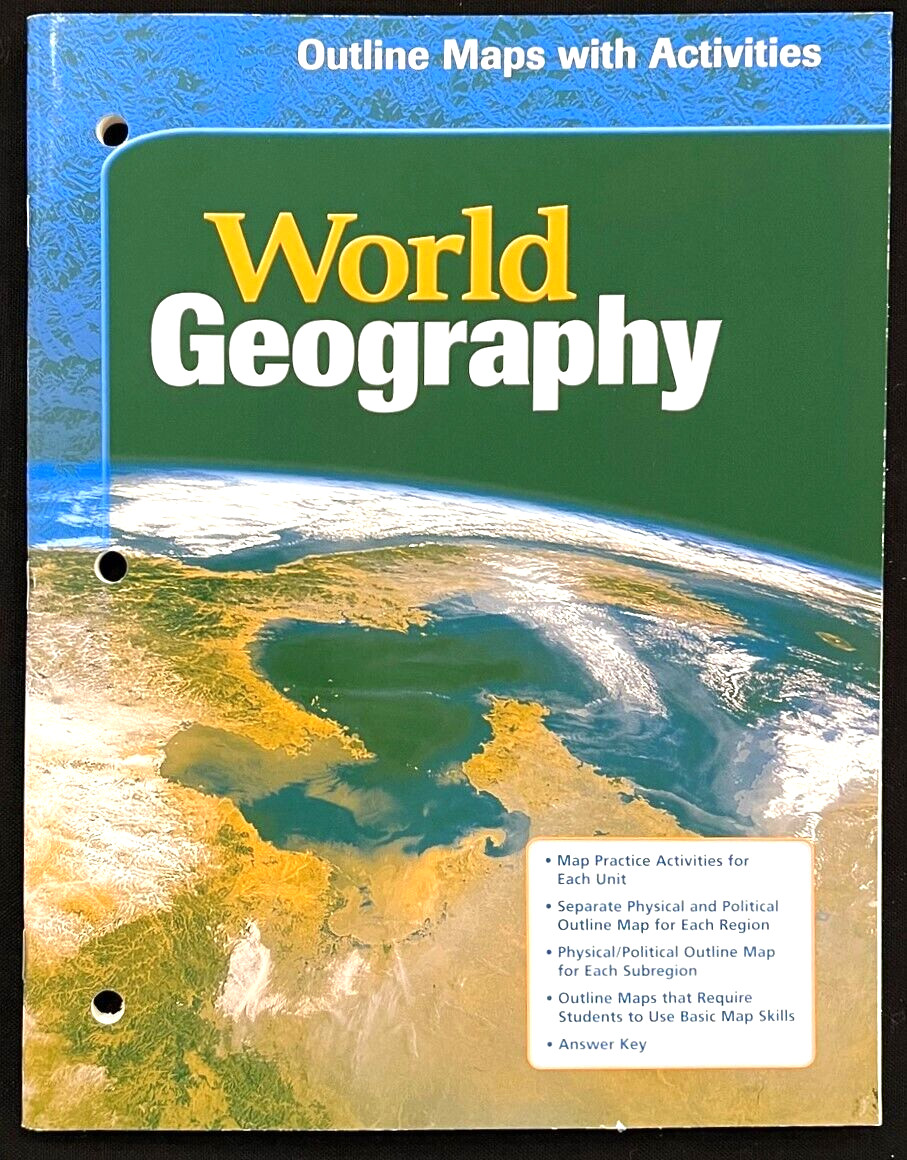 WORLD GEOGRAPHY (OUTLINE MAPS WITH ACTIVITIES) (2002) **Answers Included!