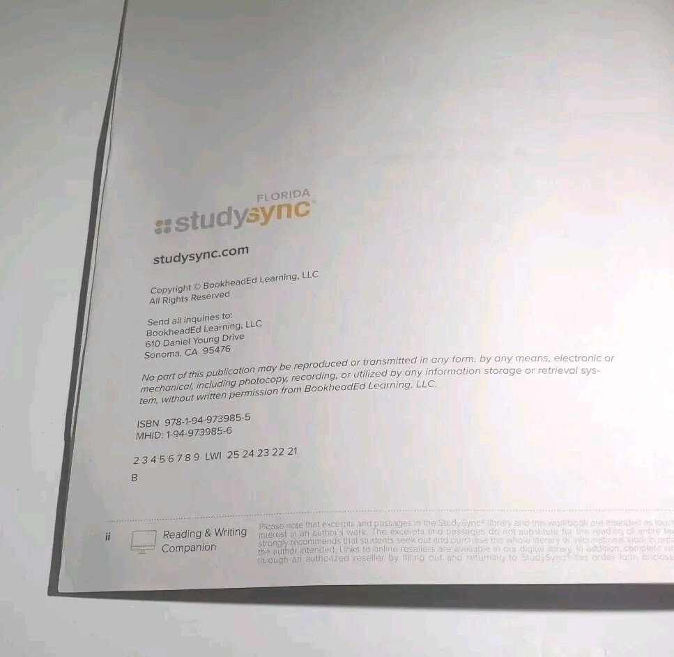 NEW Florida Study Sync 12th Grade English 4 Student Edition Set Volumes 1 & 2