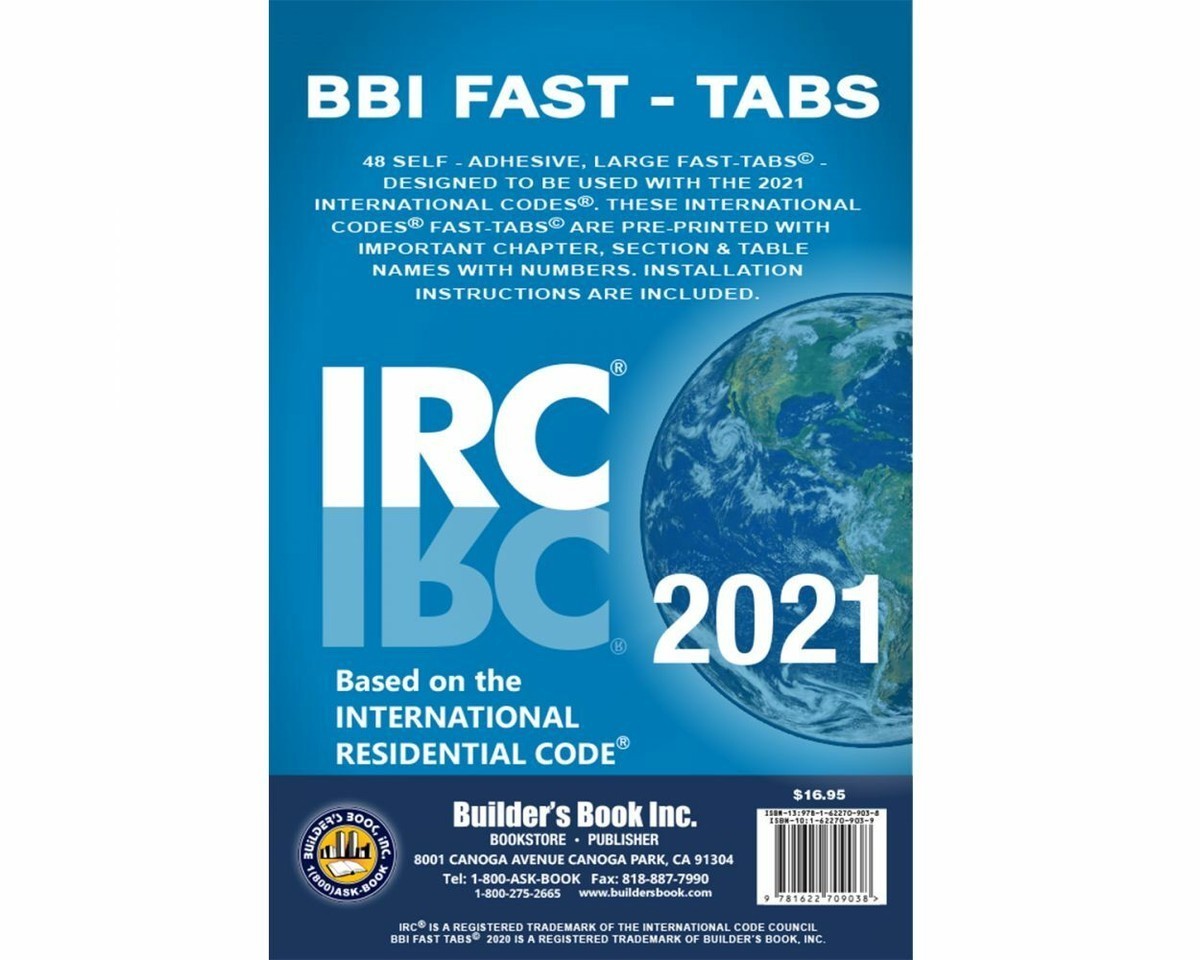 2021 International Residential Code (IRC) Fast Tabs