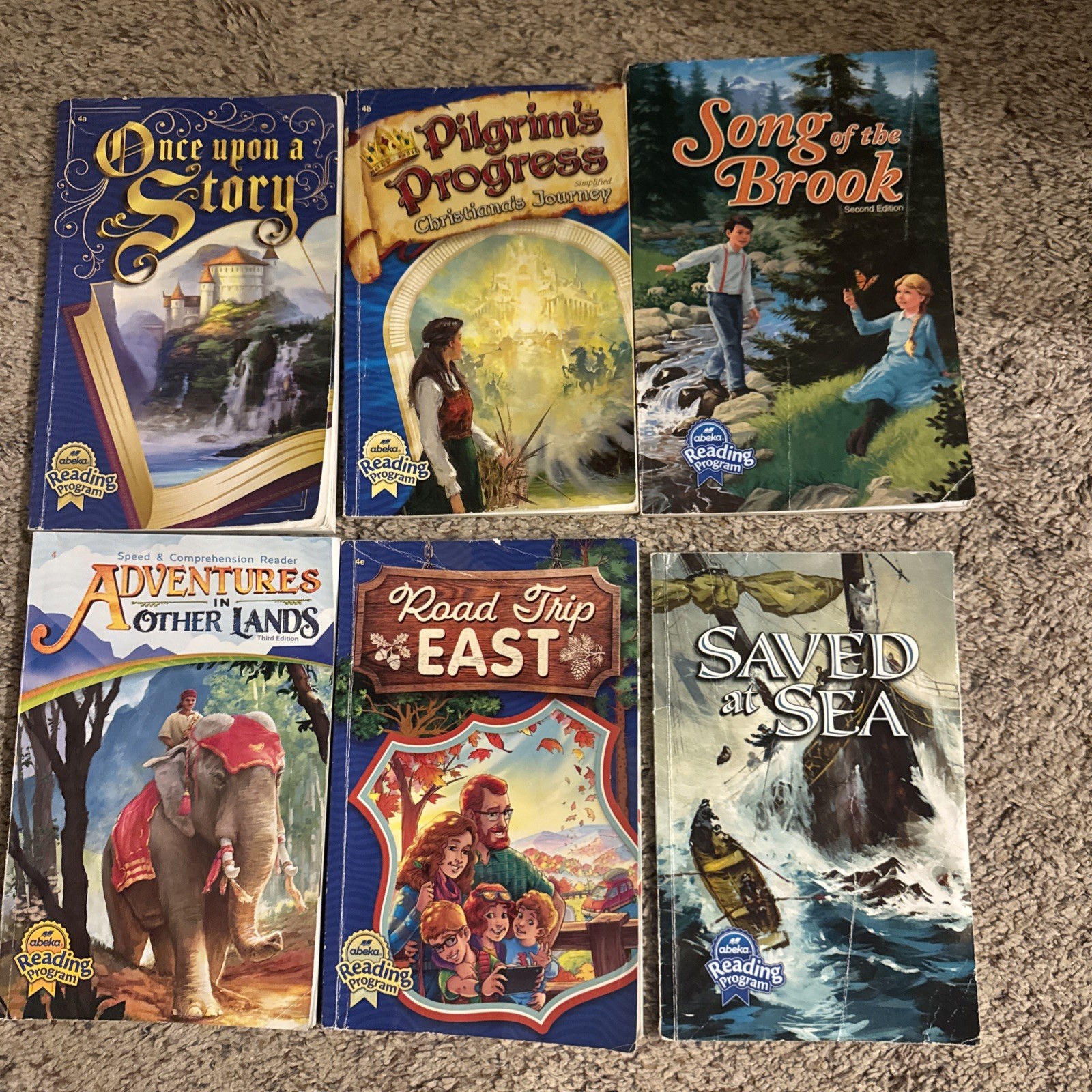Abeka Fourth Grade Saved At Sea Lot of 6 Books Readers
