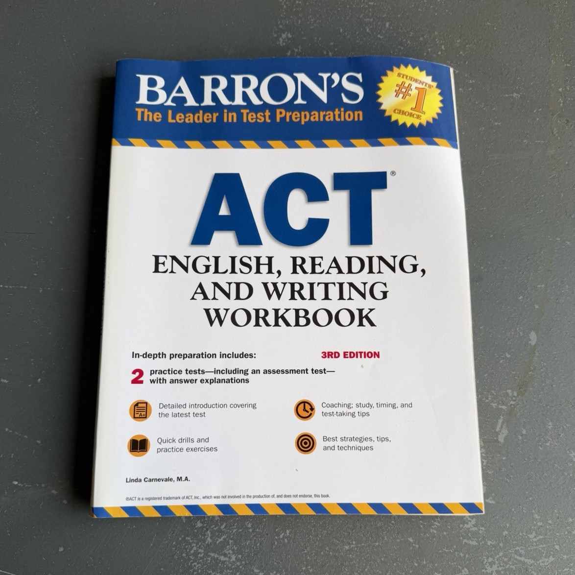 Barron’s ACT English, Reading & Writing Workbook 3rd Ed Paperback