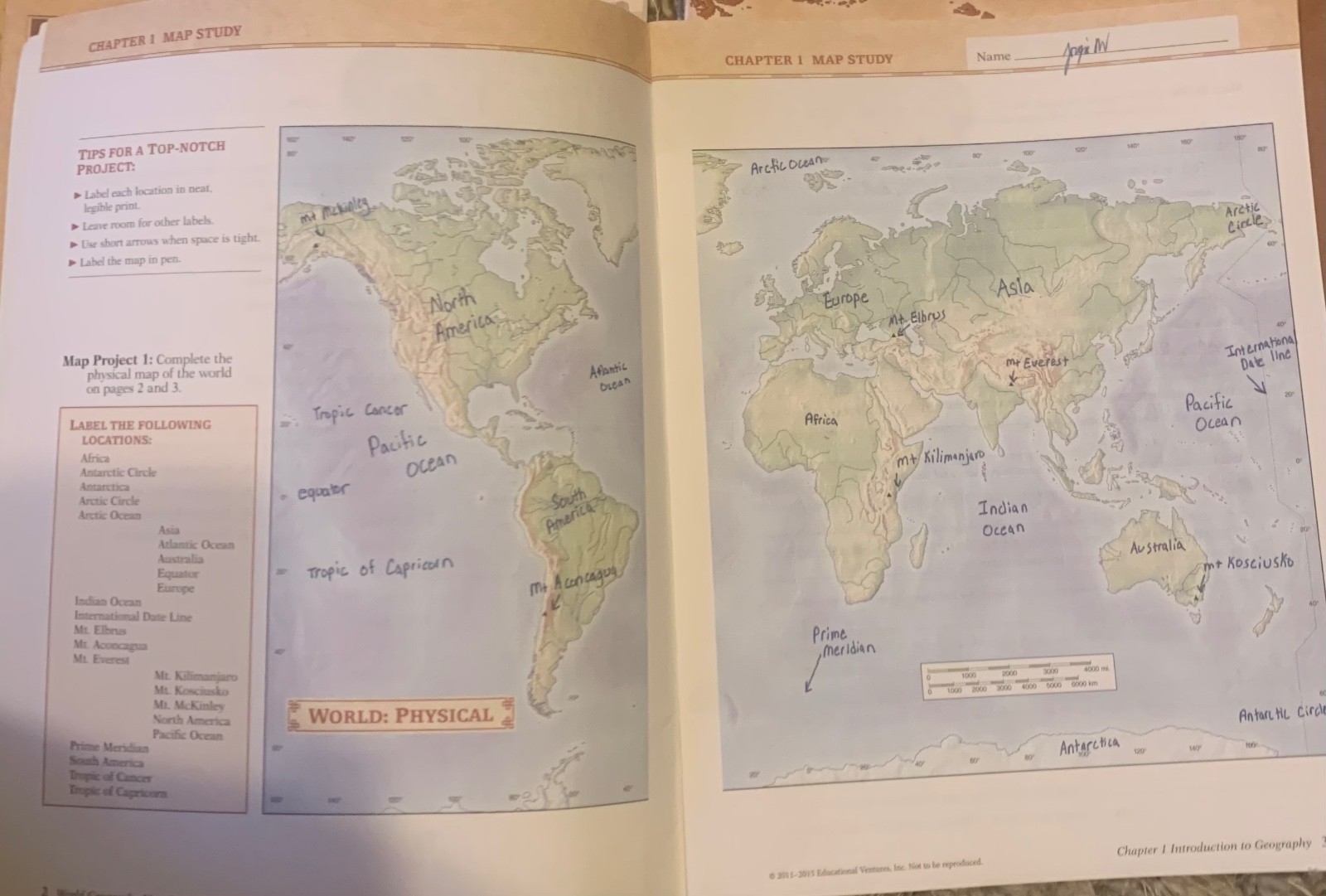abeka geography grade 7-12 set includes student book, student map studies book,&