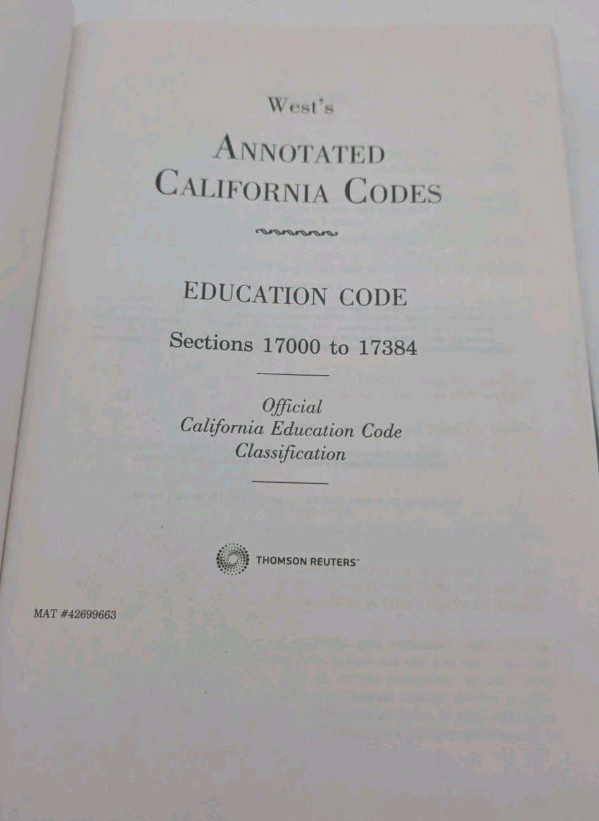 Wests Annotated California Education Codes Section 17000-17384 26B Pt.2