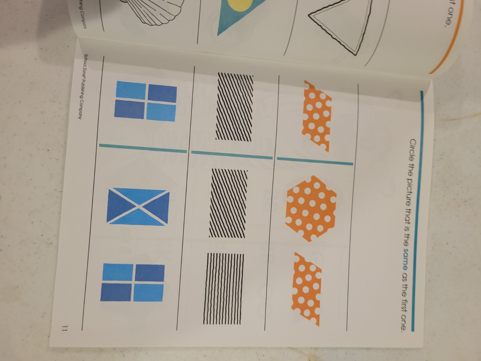 School Zone Preschool Workbooks. Same Or Different, Counting 1-10.