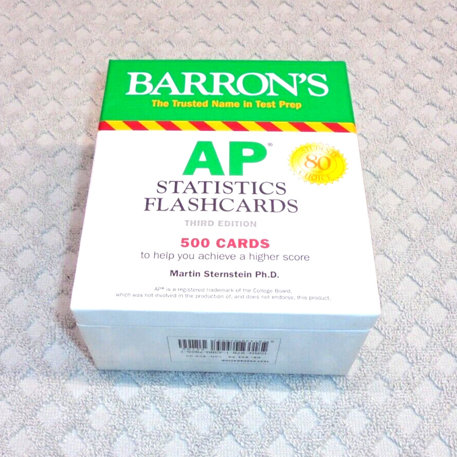 Barron’s AP Statistics Flash Cards (Set of 500), 3rd Edition College
