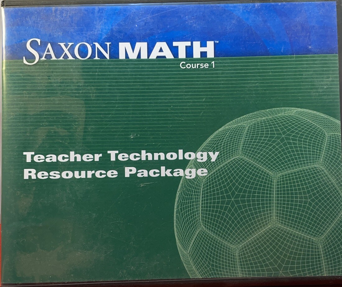 Saxon Math Course 1 Teacher Technology Resource Package 4-disc set