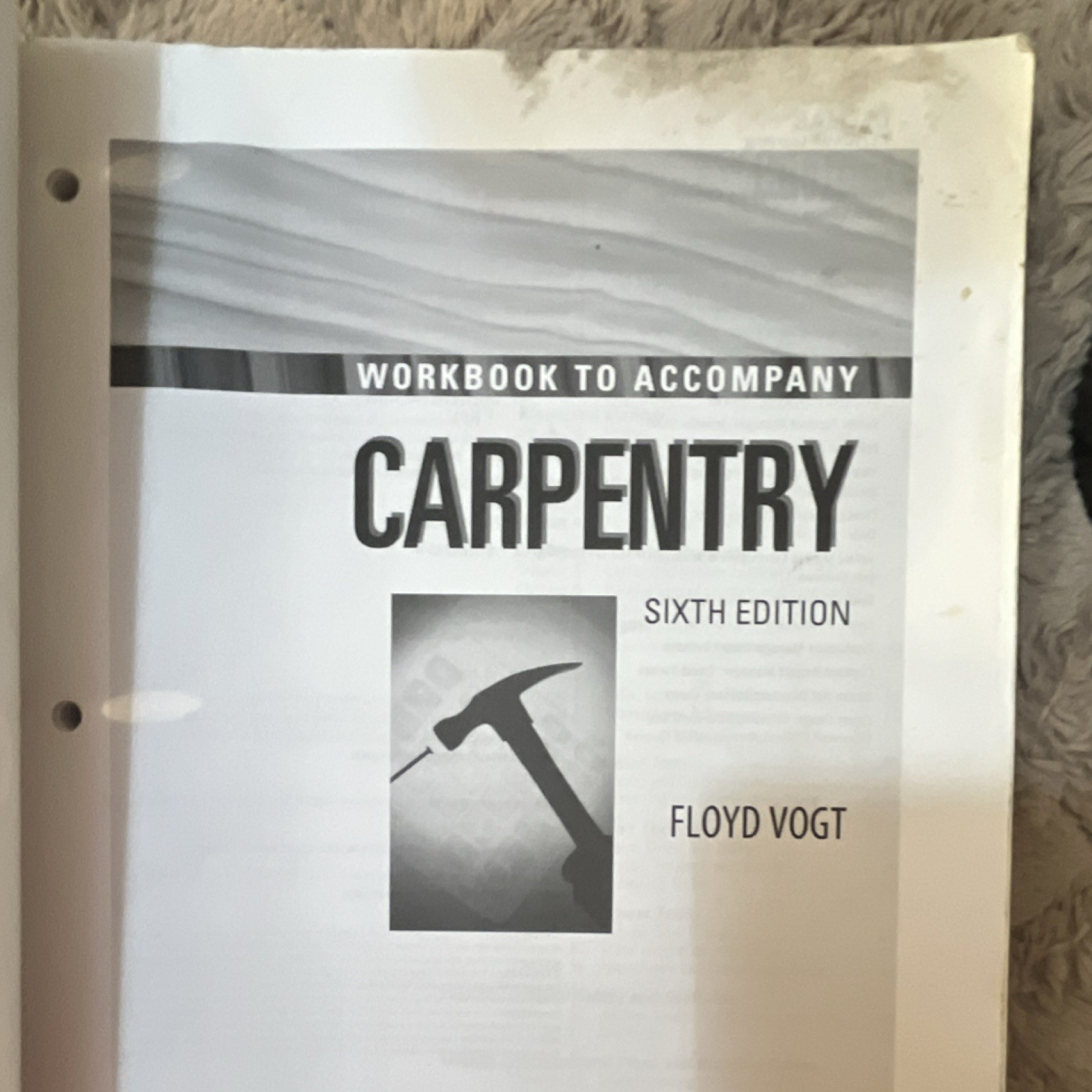 Carpentry 6th Edition Workbook by Floyd Vogt Paperback Technology & Engineering
