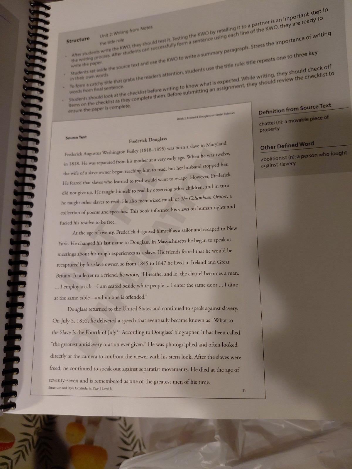 Structure and Style for Students: Year 2 Level B [Teacher’s Manual only]