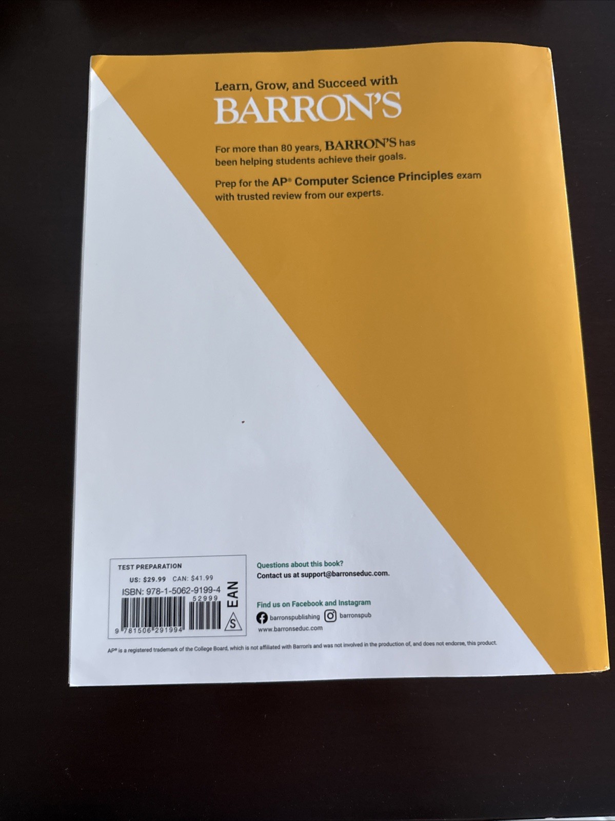 Barron’s: AP Computer Science Principles Test Prep Book
