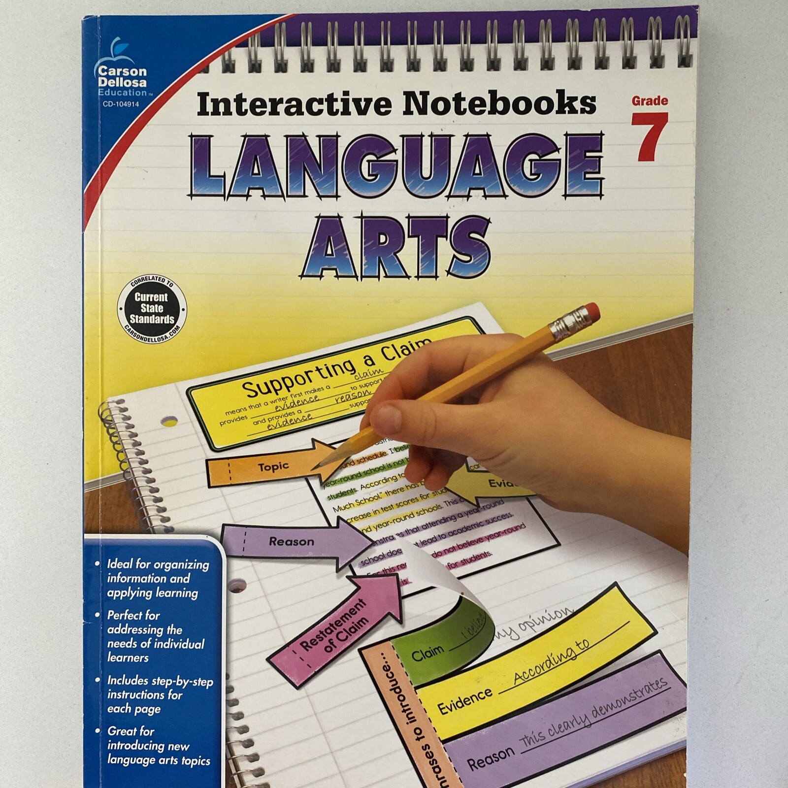 Interactive Notebooks Set.: Math And Language Arts Grade 7