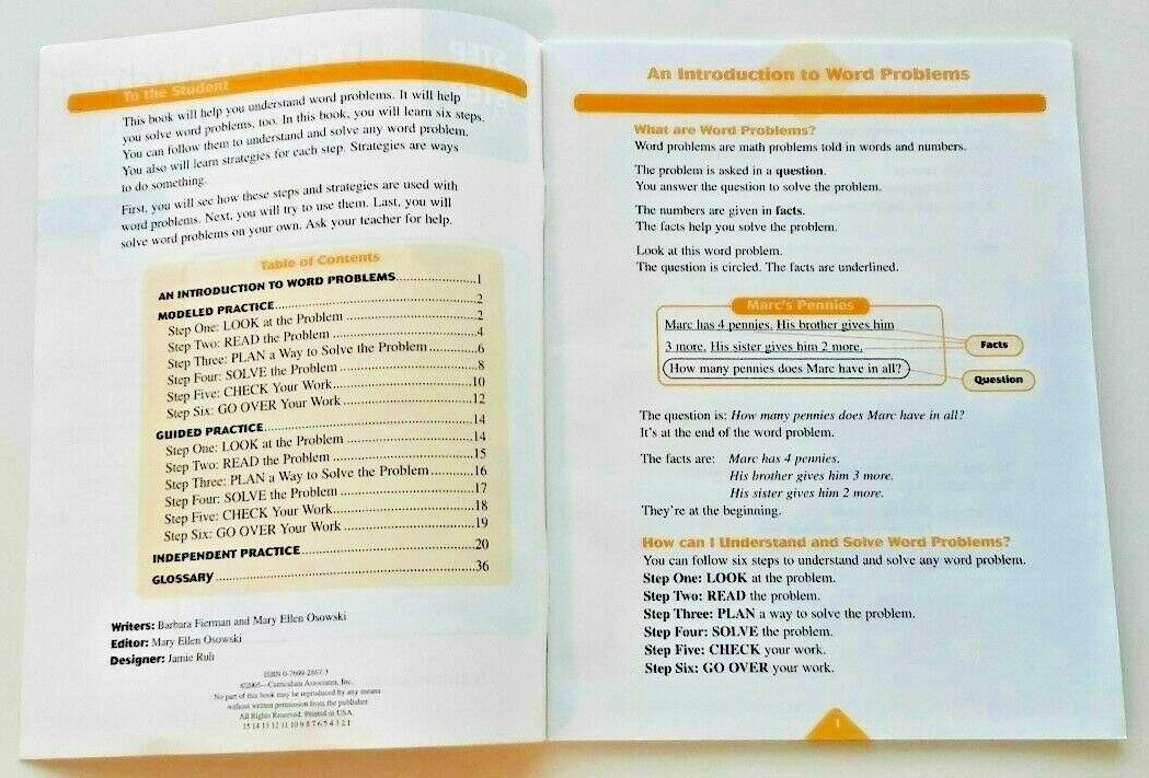 Understanding & Solving Word Problems Step-By-Step Math Curriculum 2nd Grade 2
