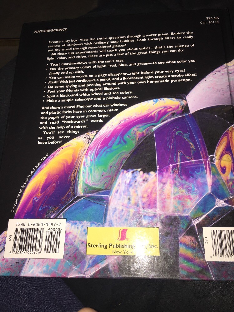 NEW – The Optics Book: Fun Experiments With Light, Vision & Color