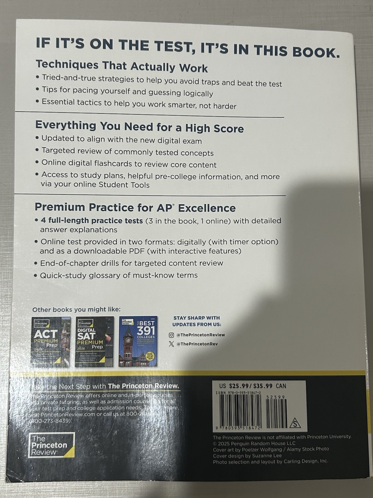 Princeton Review AP Environmental Science Premium Prep 20th Ed 2025 Digital Exam