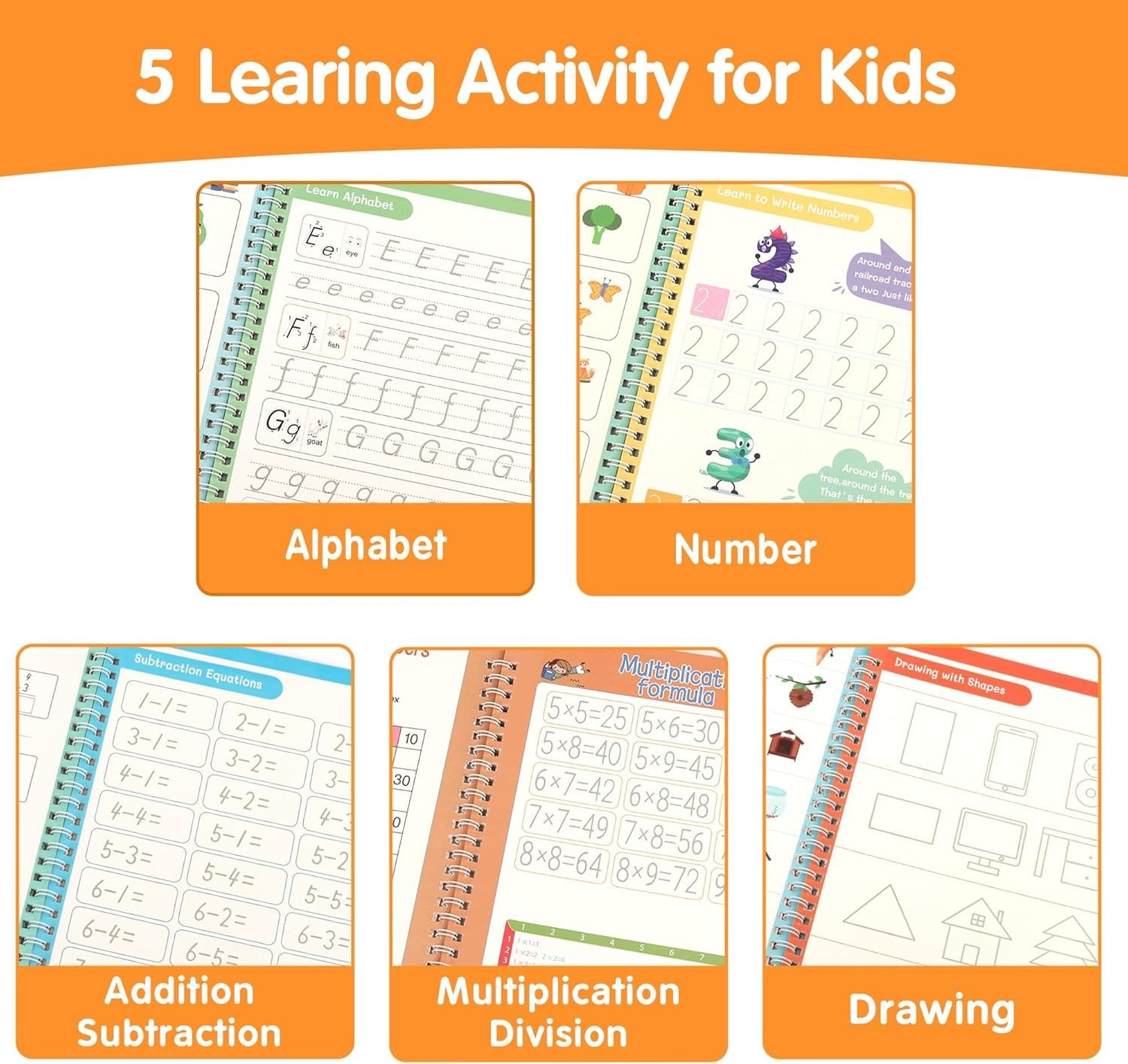 Interactive Handwriting Practice Copybook Set for Kids – Develops Writing Skills